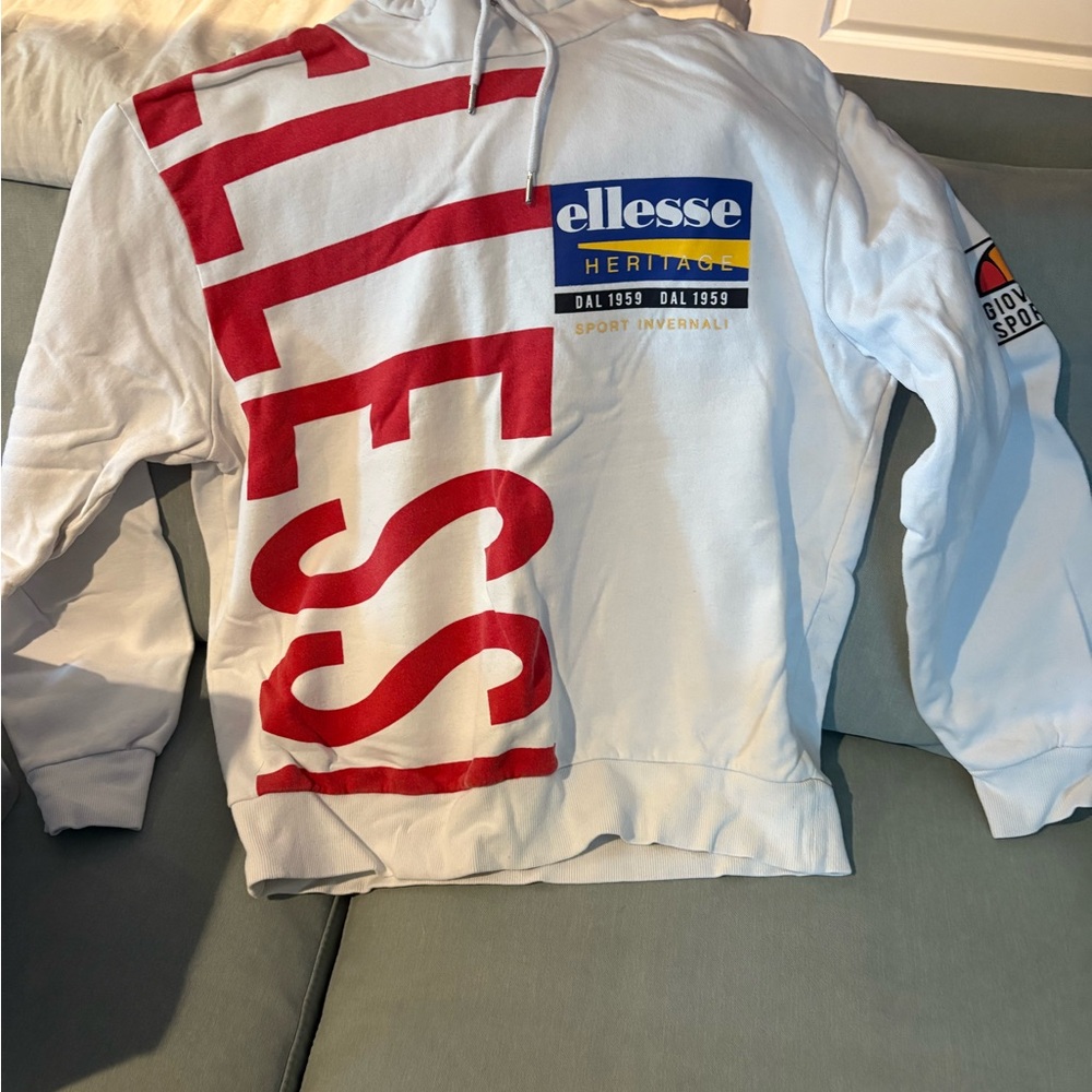 Ellesse White and Red sweatshirt
